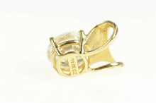 Load image into Gallery viewer, 14K Round Cubic Zirconia Solitaire Classic Statement Pendant Yellow Gold