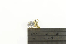 Load image into Gallery viewer, 14K Round Cubic Zirconia Solitaire Classic Statement Pendant Yellow Gold