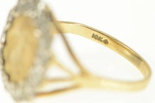 Load image into Gallery viewer, 10K Diamond American Eagle Tribute Coin Ring Yellow Gold