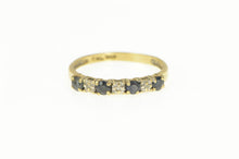 Load image into Gallery viewer, 10K Sapphire Diamond Stackable Wedding Band Ring Yellow Gold