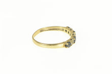 Load image into Gallery viewer, 10K Sapphire Diamond Stackable Wedding Band Ring Yellow Gold