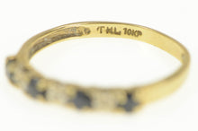 Load image into Gallery viewer, 10K Sapphire Diamond Stackable Wedding Band Ring Yellow Gold