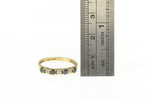 Load image into Gallery viewer, 10K Sapphire Diamond Stackable Wedding Band Ring Yellow Gold