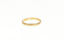 Load image into Gallery viewer, 10K Victorian 1.7mm Blossom Pattern Baby Band Ring Yellow Gold