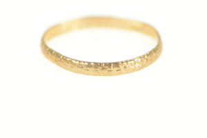 10K Victorian 1.7mm Blossom Pattern Baby Band Ring Yellow Gold