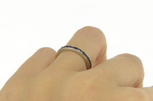 Load image into Gallery viewer, 14K Art Deco Princess Syn. Sapphire Eternity Band Ring White Gold