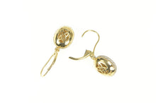 Load image into Gallery viewer, 14K 1.78 Ctw Opal Pave Diamond Halo Dangle Earrings Yellow Gold