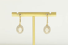 Load image into Gallery viewer, 14K 1.78 Ctw Opal Pave Diamond Halo Dangle Earrings Yellow Gold