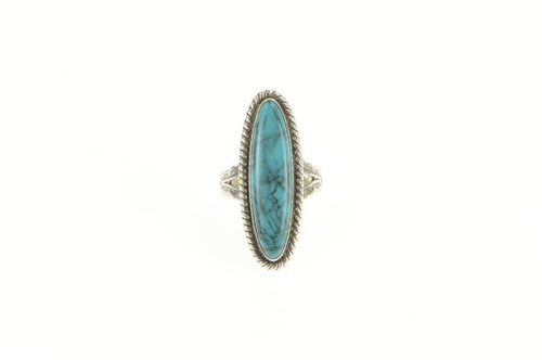 Sterling Silver Southwestern Turquoise Oval Cabochon Ring