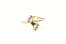 Load image into Gallery viewer, 14K Diamond Marquise Bypass Wedding Wrap Band Ring Yellow Gold