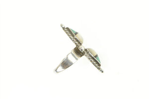 Sterling Silver Zuni ALS Mother of Pearl Turquoise Artisan Ring