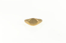 Load image into Gallery viewer, 10K Oval Retro Monogram Engravable Signet Ring Yellow Gold