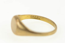 Load image into Gallery viewer, 10K Oval Retro Monogram Engravable Signet Ring Yellow Gold