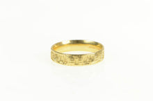 Load image into Gallery viewer, 14K 5.1mm Woven Pattern Men&#39;s Wedding Band Ring Yellow Gold