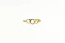 Load image into Gallery viewer, 10K Chain Link Pattern Diamond Accent Toe Ring Yellow Gold