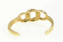 Load image into Gallery viewer, 10K Chain Link Pattern Diamond Accent Toe Ring Yellow Gold