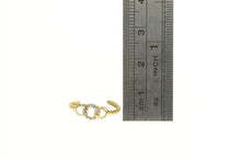 Load image into Gallery viewer, 10K Chain Link Pattern Diamond Accent Toe Ring Yellow Gold