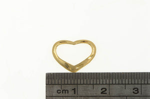 14K Diamond Cut Heart Symbol Love Pendant Yellow Gold