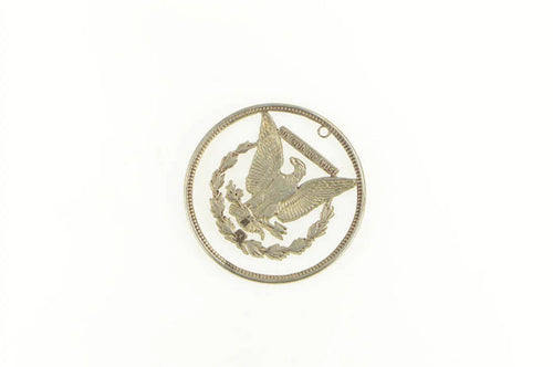 Sterling Silver Real Morgan Silver Dollar Cut Out Coin Charm/Pendant