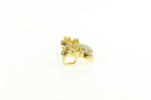 Load image into Gallery viewer, 18K Natural Opal Inlay Diamond Butterfly Statement Pendant Yellow Gold