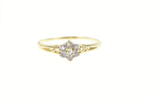 Load image into Gallery viewer, 10K Tanzanite Flower Diamond Cluster Statement Ring Yellow Gold