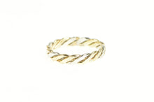 Load image into Gallery viewer, Gold Filled Two Tone Twist Pattern Retro Vintage Band Ring