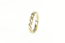 Load image into Gallery viewer, Gold Filled Two Tone Twist Pattern Retro Vintage Band Ring