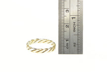 Load image into Gallery viewer, Gold Filled Two Tone Twist Pattern Retro Vintage Band Ring