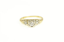 Load image into Gallery viewer, 14K 1940&#39;s Diamond Classic 3 Stone Engagement Ring Yellow Gold