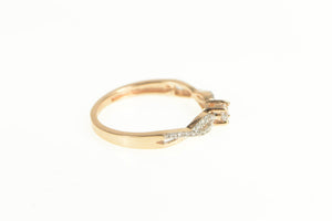 14K Classic Diamond Promise Engagement Ring Rose Gold