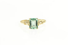 Load image into Gallery viewer, 14K 1930&#39;s Emerald Cut Syn. Mint Garnet Ring Yellow Gold