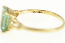 Load image into Gallery viewer, 14K 1930&#39;s Emerald Cut Syn. Mint Garnet Ring Yellow Gold