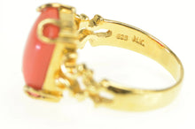 Load image into Gallery viewer, Gold Plated Sim. Coral Squared Badavici Retro Statement Ring