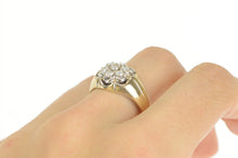 Load image into Gallery viewer, 10K 0.50 Ctw Diamond 1960&#39;s Floral Cluster Ring Yellow Gold