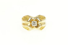 Load image into Gallery viewer, 14K 0.60 Ct Diamond Men&#39;s Squared Nugget Ring Yellow Gold