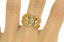 Load image into Gallery viewer, 14K 0.60 Ct Diamond Men&#39;s Squared Nugget Ring Yellow Gold