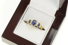 Load image into Gallery viewer, 14K 1.35 Ctw Sapphire Diamond Accent Engagement Ring Yellow Gold