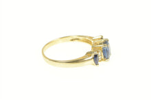 Load image into Gallery viewer, 14K 1.35 Ctw Sapphire Diamond Accent Engagement Ring Yellow Gold