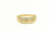 Load image into Gallery viewer, 14K 0.25 Ctw Diamond Twist Design Wedding Band Ring Yellow Gold