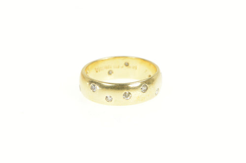 14K 5.2mm Diamond Flush Inset Child's Band Ring Yellow Gold
