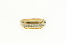 Load image into Gallery viewer, 10K 0.20 Ctw Squared Diamond Men&#39;s Wedding Ring Yellow Gold