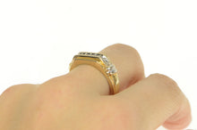 Load image into Gallery viewer, 10K 0.20 Ctw Squared Diamond Men&#39;s Wedding Ring Yellow Gold