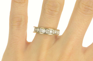 14K 1.25 Ctw Diamond Channel Wedding Band Ring Yellow Gold