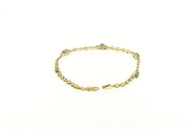 Load image into Gallery viewer, 10K 1.30 Ctw Natural Emerald Diamond Tennis Bracelet Yellow Gold