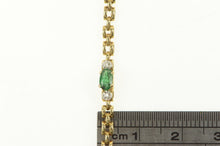 Load image into Gallery viewer, 10K 1.30 Ctw Natural Emerald Diamond Tennis Bracelet Yellow Gold