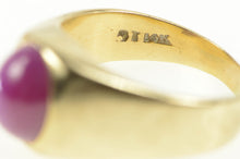 Load image into Gallery viewer, 14K 4.00 Ct Lindy Star Ruby Cabochon Vintage Ring Yellow Gold