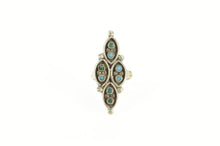 Load image into Gallery viewer, Sterling Silver Southwestern Turquoise Inset Artisanal Ring