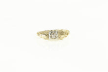 Load image into Gallery viewer, 10K Art Deco Diamond Solitaire Classic Promise Ring Yellow Gold