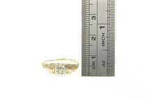 Load image into Gallery viewer, 10K Art Deco Diamond Solitaire Classic Promise Ring Yellow Gold