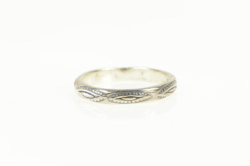 Sterling Silver 3.0mm Native American Navajo Stamped Band Ring